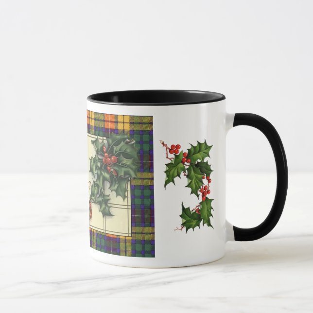 Tasse Salutations chaleureuses de Noël, tartan de (Droite)