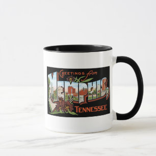 Tasse Salutations de Memphis, Tennessee ! Rétro carte