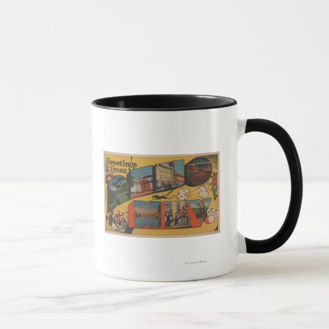 Tasse Salutations de Reno, NevadaReno, NV (Droite)