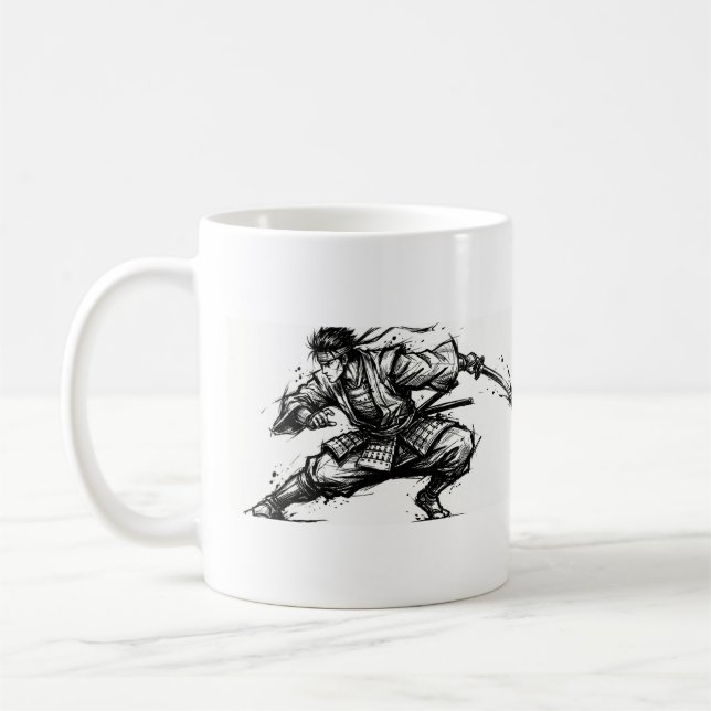 Tasse Samurai Japaner Tusche (Links)