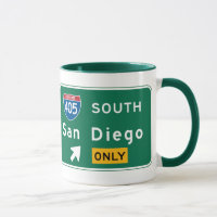San Diego, panneau routier de CA