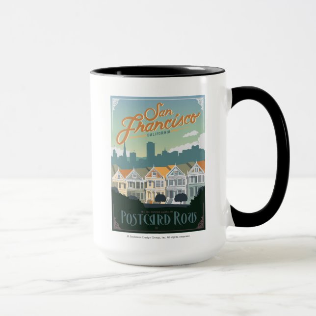 Tasse San Francisco, CA - Ligne carte postale (Droite)