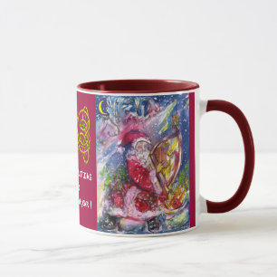 Tasse SANTA CLAUS JOUER LA CHEVAUCHE DANS LES noeuds cel