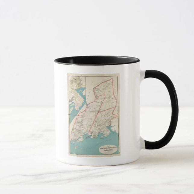 Tasse Scarsdale, New Rochelle, villes de Mamaroneck (Droite)
