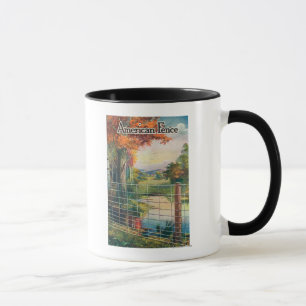 Tasse Scène américaine de bord de la route de barrièr