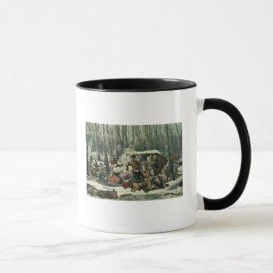 Tasse Scène américaine de forêt - érable sucrant, 1856