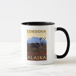 Tasse Scène de caribou - Cordova, Alaska