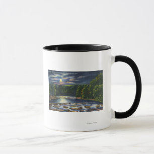 Tasse Scène de clair de lune sur la crique de Catskill