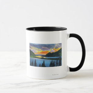 Tasse Scène de coucher du soleil sur le fleuve Columbia