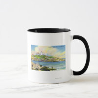 Scène de pêche à Nubble Point sur York Beach