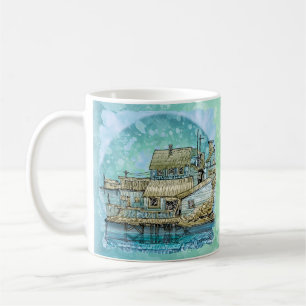 Tasse scène de quai