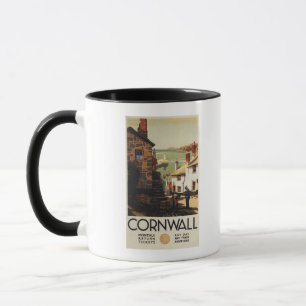 Tasse Scène de rue avec deux hommes travaillant le
