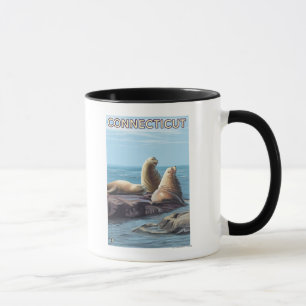 Tasse Scène des lions de mer Connecticut