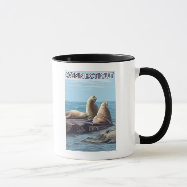 Tasse Scène des lions de mer Connecticut (Droite)