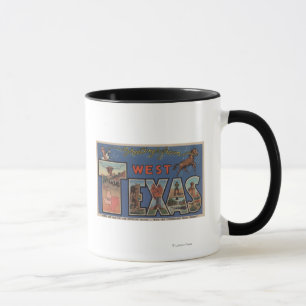 Tasse Scènes (occidentales) de lettre du Texas grandes