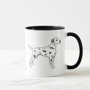 Tasse: Schwarz-Gepunkteter Dalmatiner Tasse