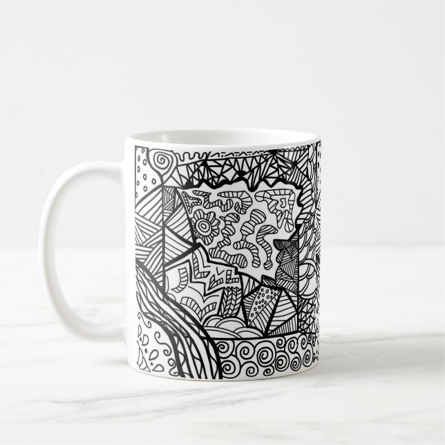 Tasse Schwarzweißmuster (Links)