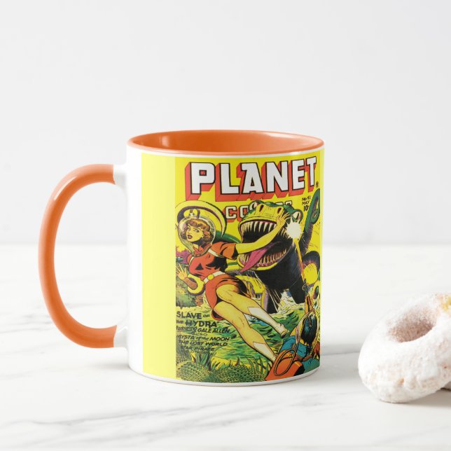 TASSE SCI FI PLANET COMICS GRAPHIQUE ART COVER DESIGN (Avec donut)