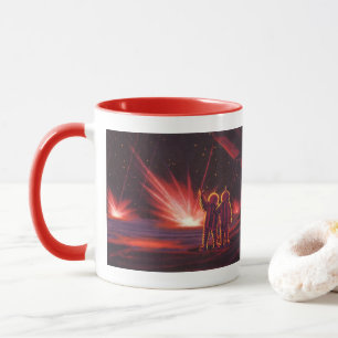 Tasse Science-fiction vintage d'explosion d'aliens sur u