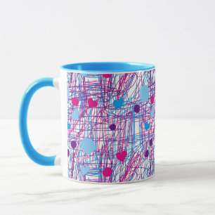 Tasse Scribble Pink Blue Trending