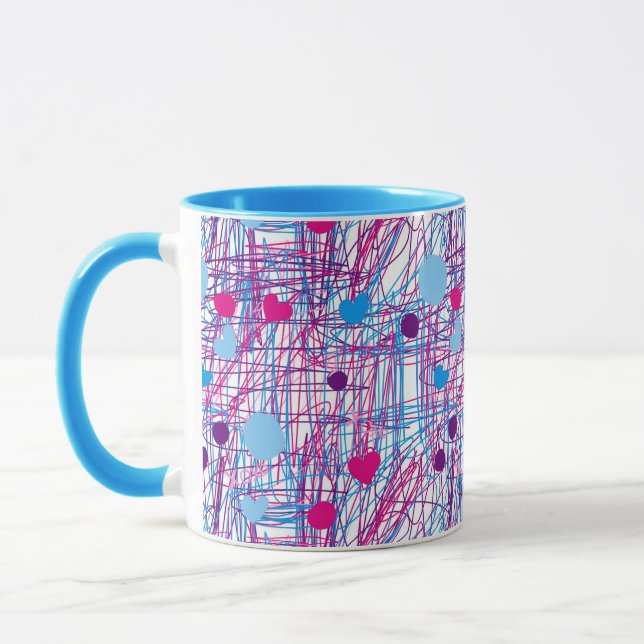 Tasse Scribble Pink Blue Trending (Gauche)