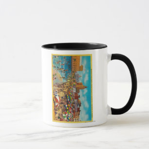 Tasse Se baignant dans la lagune, Long Beach