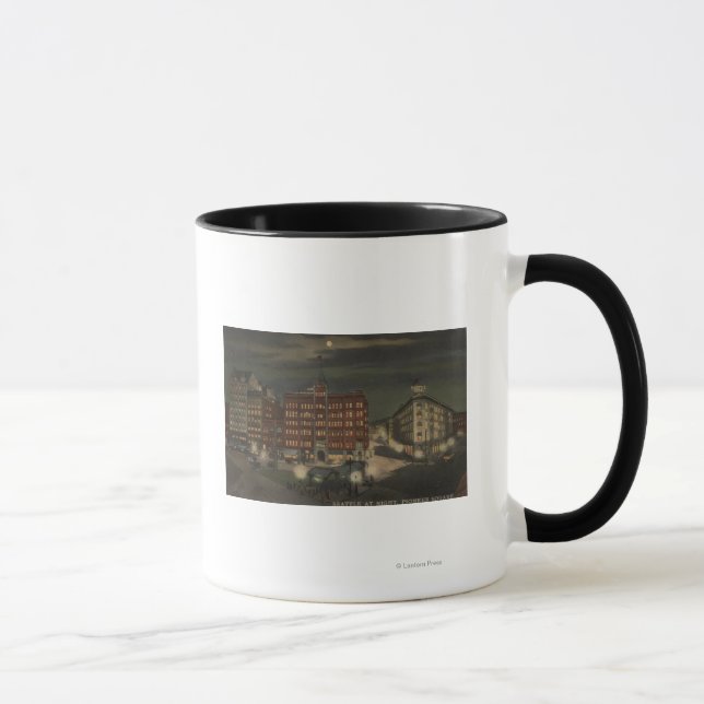 Tasse Seattle, Carré WAPioneer à la nuit (Droite)