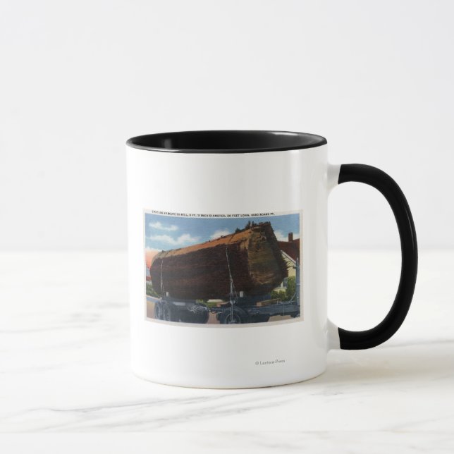 Tasse Seattle, Washington Giant Log en route vers Mill (Droite)