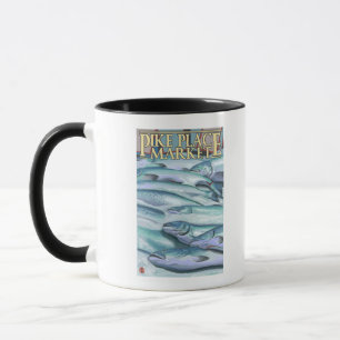 Tasse SeattleFish sur la glace au marché de place de
