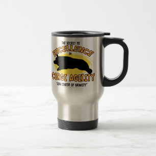 Tasse secrète de voyage de corgi d'agilité