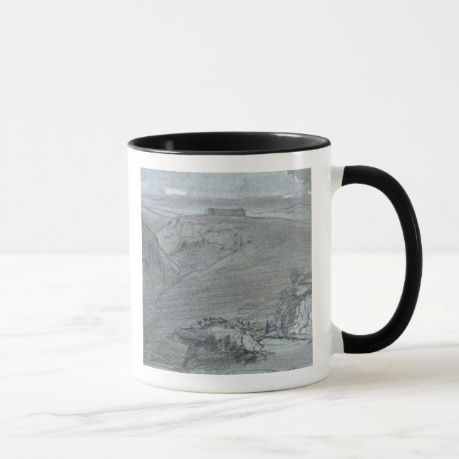 Tasse Segesta, des "vues de la Sicile" (craie et gouache (Droite)
