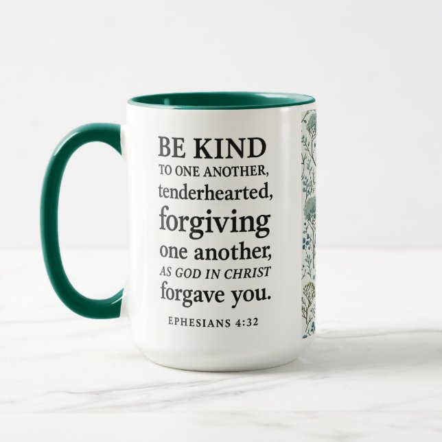 Tasse "Seien Sie freundlich miteinander" Eph. 4:32 (Links)