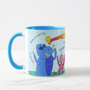 Tasse "Selbst Entschlossenheit im Haus des Spaß"