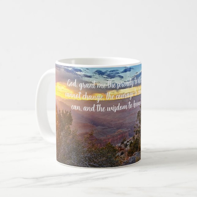 Tasse Serenity Gebet Grand Canyon Bild (Vorderseite Links)