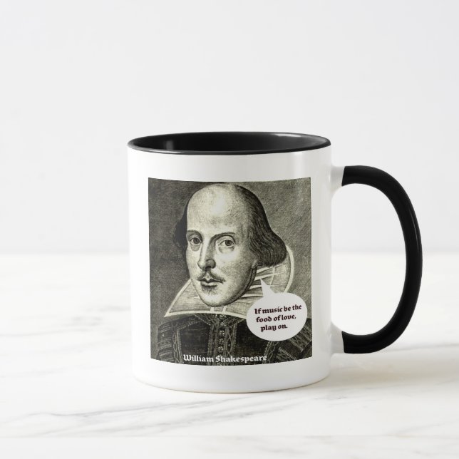 Tasse Shakespeare-citation ; Si la musique soit la (Droite)