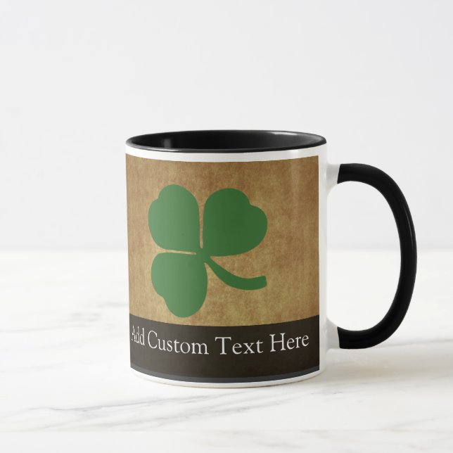 Tasse Shamrock avec de l'or vintage (Droite)