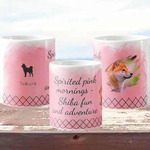 Tasse Shiba Inu Rose Pastel – Photo & Nom personna
