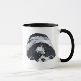 Tasse Shih Tzu Noir & Blanc
