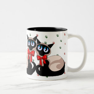 Tasse - siamesische Katzen-Weihnachten