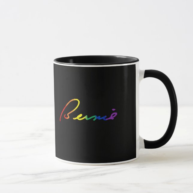 Tasse Signature de fierté de Bernie - arc-en-ciel colore (Droite)