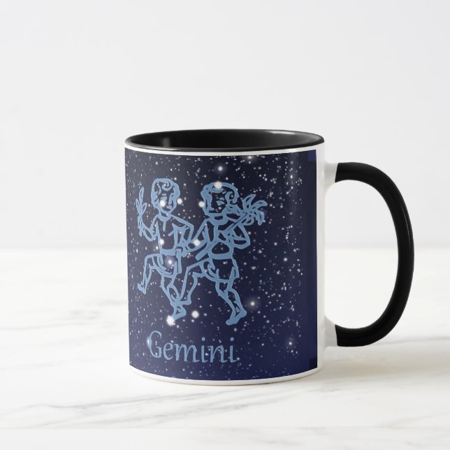 Tasse Signe Gemini Constellation et Zodiaque avec étoile (Droite)