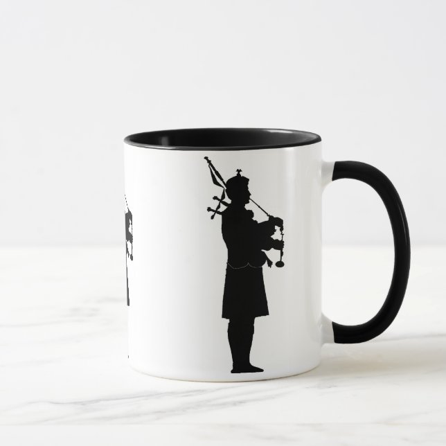 Tasse Silhouette de joueur de cornemuse (Droite)