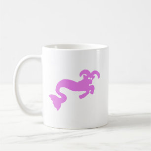 Tasse Silhouette du Zodiaque Chèvre de Mer Rose