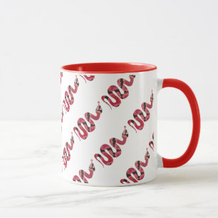 Tasse Silhouettes noires et rouges du serpent