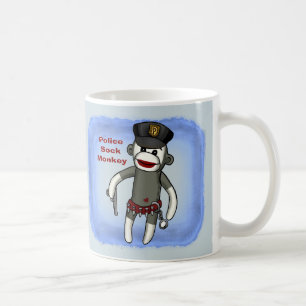 Tasse Singe Chaussette Police