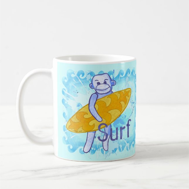 Tasse Singe Chaussette Surfeur (Gauche)