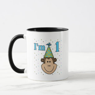Tasse Singe dans le Casquette du Parti 1er Anniversaire 