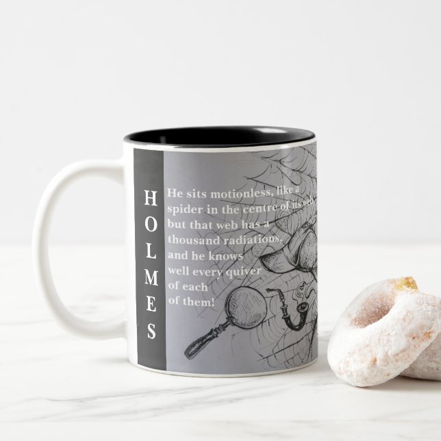 Tasse Sir-Arthur Conan Doyle mit Zitat (Mit Donut)
