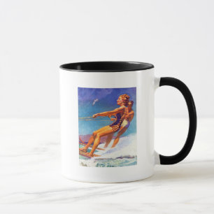 Tasse Skier nautique par McClelland Barclay