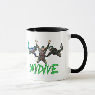 Tasse Skydive - texte vert